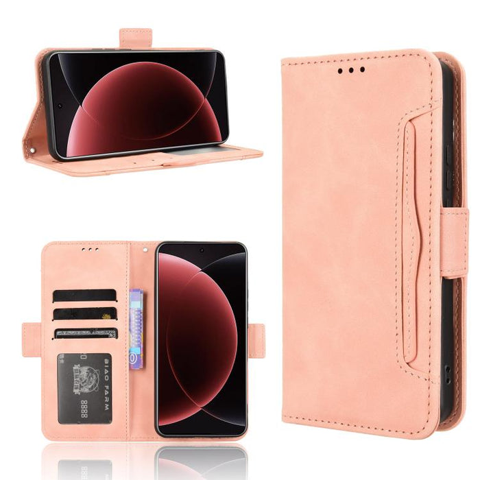 Funda de cuero para teléfono con ranuras para tarjetas y textura de piel de becerro, For Xiaomi 17T 5G, For Xiaomi 17 Ultra, For Xiaomi Poco M7 4G 171mm, For Xiaomi Civi 5 Pro 5G, For Xiaomi Poco C71 / Redmi A5 4G 171.7mm                               ...