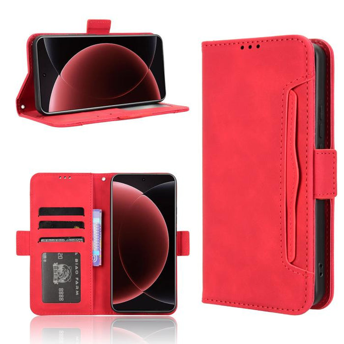 Funda de cuero para teléfono con ranuras para tarjetas y textura de piel de becerro, For Xiaomi 17T 5G, For Xiaomi 17 Ultra, For Xiaomi Poco M7 4G 171mm, For Xiaomi Civi 5 Pro 5G, For Xiaomi Poco C71 / Redmi A5 4G 171.7mm                               ...