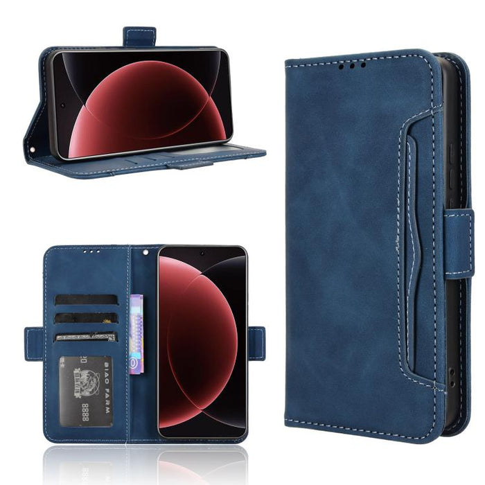 Funda de cuero para teléfono con ranuras para tarjetas y textura de piel de becerro, For Xiaomi 17T 5G, For Xiaomi 17 Ultra, For Xiaomi Poco M7 4G 171mm, For Xiaomi Civi 5 Pro 5G, For Xiaomi Poco C71 / Redmi A5 4G 171.7mm                               ...