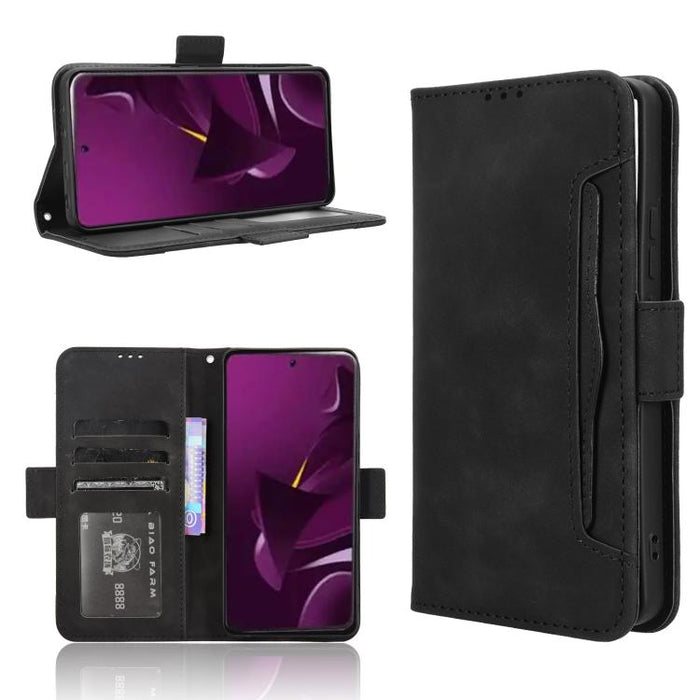 Funda de cuero para teléfono con ranuras para tarjetas y textura de piel de becerro, For Xiaomi 17T 5G, For Xiaomi 17 Ultra, For Xiaomi Poco M7 4G 171mm, For Xiaomi Civi 5 Pro 5G, For Xiaomi Poco C71 / Redmi A5 4G 171.7mm                               ...