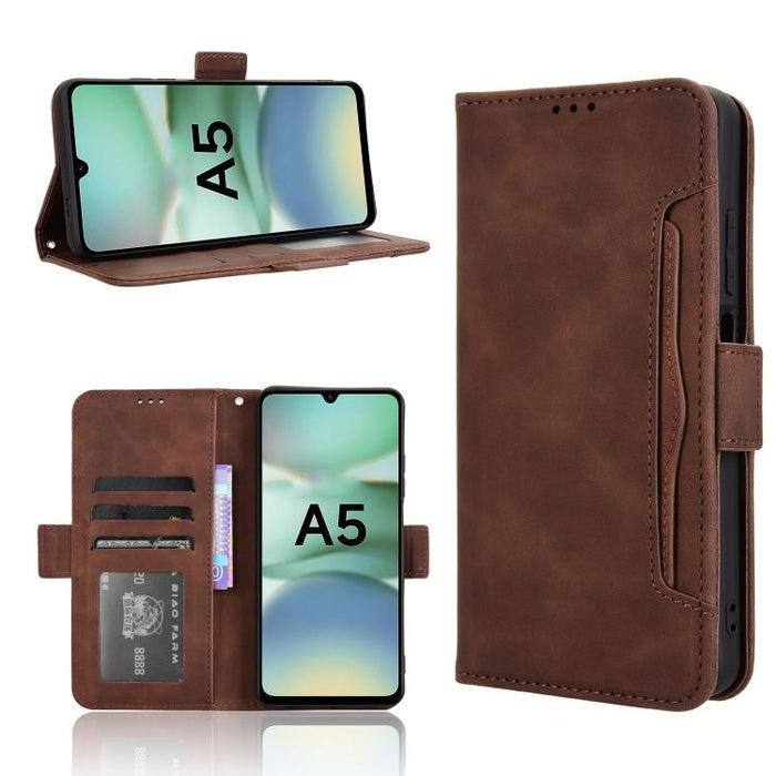 Funda de cuero para teléfono con ranuras para tarjetas y textura de piel de becerro, For Xiaomi 17T 5G, For Xiaomi 17 Ultra, For Xiaomi Poco M7 4G 171mm, For Xiaomi Civi 5 Pro 5G, For Xiaomi Poco C71 / Redmi A5 4G 171.7mm                               ...