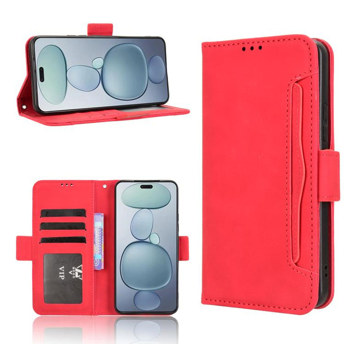 Funda de cuero para teléfono con ranuras para tarjetas y textura de piel de becerro, For Xiaomi 17T 5G, For Xiaomi 17 Ultra, For Xiaomi Poco M7 4G 171mm, For Xiaomi Civi 5 Pro 5G, For Xiaomi Poco C71 / Redmi A5 4G 171.7mm                               ...