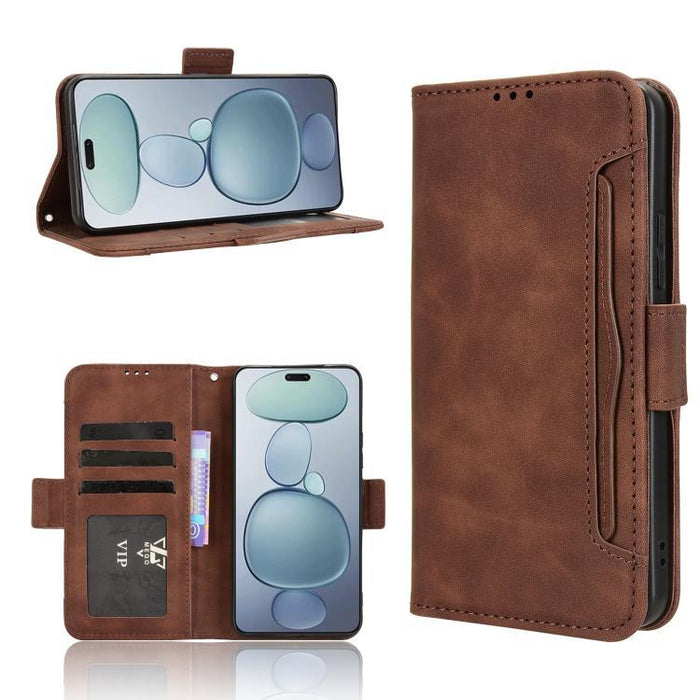 Funda de cuero para teléfono con ranuras para tarjetas y textura de piel de becerro, For Xiaomi 17T 5G, For Xiaomi 17 Ultra, For Xiaomi Poco M7 4G 171mm, For Xiaomi Civi 5 Pro 5G, For Xiaomi Poco C71 / Redmi A5 4G 171.7mm                               ...