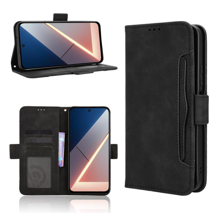 Funda de cuero para teléfono con ranuras para tarjetas y textura de piel de becerro, For Xiaomi 17T 5G, For Xiaomi 17 Ultra, For Xiaomi Poco M7 4G 171mm, For Xiaomi Civi 5 Pro 5G, For Xiaomi Poco C71 / Redmi A5 4G 171.7mm                               ...