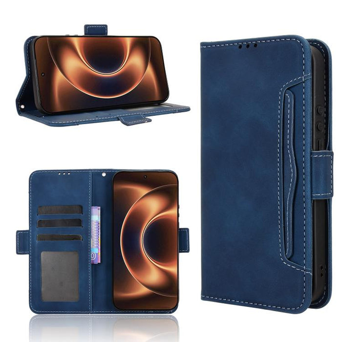 Funda de cuero para teléfono con ranuras para tarjetas y textura de piel de becerro, For Xiaomi 17T 5G, For Xiaomi 17 Ultra, For Xiaomi Poco M7 4G 171mm, For Xiaomi Civi 5 Pro 5G, For Xiaomi Poco C71 / Redmi A5 4G 171.7mm                               ...