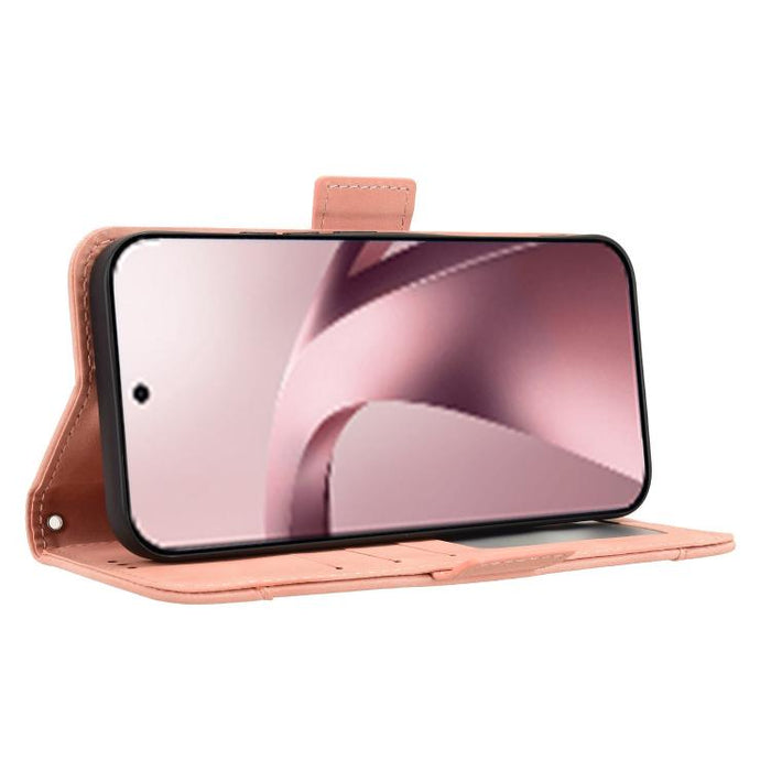 Funda de cuero para teléfono con ranuras para tarjetas y textura de piel de becerro, For Xiaomi 17T 5G, For Xiaomi 17 Ultra, For Xiaomi Poco M7 4G 171mm, For Xiaomi Civi 5 Pro 5G, For Xiaomi Poco C71 / Redmi A5 4G 171.7mm                               ...