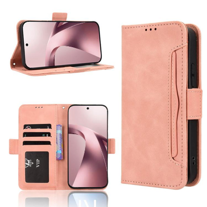Funda de cuero para teléfono con ranuras para tarjetas y textura de piel de becerro, For Xiaomi 17T 5G, For Xiaomi 17 Ultra, For Xiaomi Poco M7 4G 171mm, For Xiaomi Civi 5 Pro 5G, For Xiaomi Poco C71 / Redmi A5 4G 171.7mm                               ...