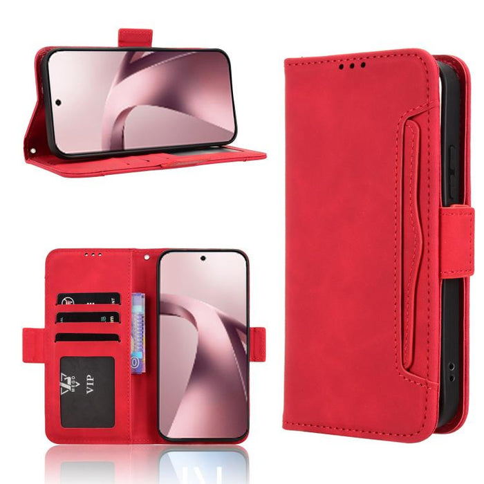 Funda de cuero para teléfono con ranuras para tarjetas y textura de piel de becerro, For Xiaomi 17T 5G, For Xiaomi 17 Ultra, For Xiaomi Poco M7 4G 171mm, For Xiaomi Civi 5 Pro 5G, For Xiaomi Poco C71 / Redmi A5 4G 171.7mm                               ...
