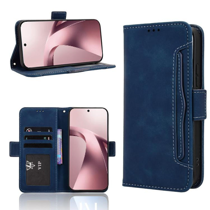 Funda de cuero para teléfono con ranuras para tarjetas y textura de piel de becerro, For Xiaomi 17T 5G, For Xiaomi 17 Ultra, For Xiaomi Poco M7 4G 171mm, For Xiaomi Civi 5 Pro 5G, For Xiaomi Poco C71 / Redmi A5 4G 171.7mm                               ...