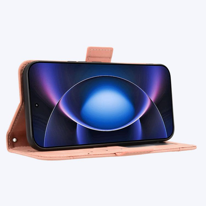 Funda de cuero para teléfono con ranuras para tarjetas y textura de piel de becerro, For Xiaomi 17T 5G, For Xiaomi 17 Ultra, For Xiaomi Poco M7 4G 171mm, For Xiaomi Civi 5 Pro 5G, For Xiaomi Poco C71 / Redmi A5 4G 171.7mm                               ...