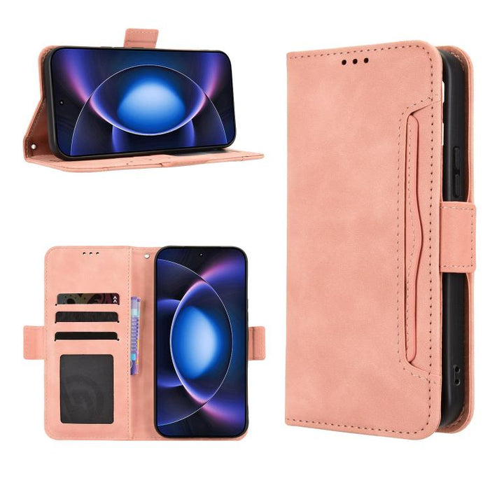 Funda de cuero para teléfono con ranuras para tarjetas y textura de piel de becerro, For Xiaomi 17T 5G, For Xiaomi 17 Ultra, For Xiaomi Poco M7 4G 171mm, For Xiaomi Civi 5 Pro 5G, For Xiaomi Poco C71 / Redmi A5 4G 171.7mm                               ...