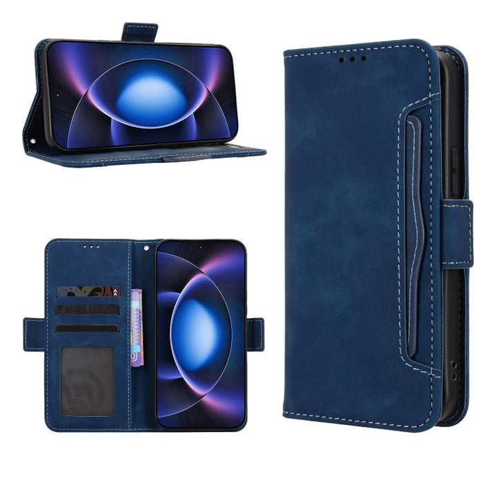 Funda de cuero para teléfono con ranuras para tarjetas y textura de piel de becerro, For Xiaomi 17T 5G, For Xiaomi 17 Ultra, For Xiaomi Poco M7 4G 171mm, For Xiaomi Civi 5 Pro 5G, For Xiaomi Poco C71 / Redmi A5 4G 171.7mm                               ...