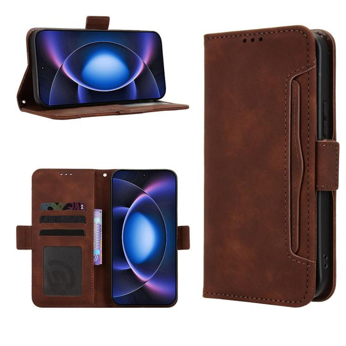 Funda de cuero para teléfono con ranuras para tarjetas y textura de piel de becerro, For Xiaomi 17T 5G, For Xiaomi 17 Ultra, For Xiaomi Poco M7 4G 171mm, For Xiaomi Civi 5 Pro 5G, For Xiaomi Poco C71 / Redmi A5 4G 171.7mm                               ...