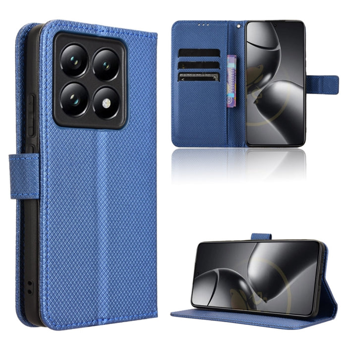 Funda de cuero para teléfono con textura de diamante, For Xiaomi 17 Ultra, For Xiaomi Poco M7 4G 171mm, For Xiaomi Civi 5 Pro 5G, For Xiaomi Poco C71 / Redmi A5 4G 171.7mm, For Xiaomi Poco F7 Pro 5G / F7 Ultra, For Xiaomi 15 Ultra                      ...