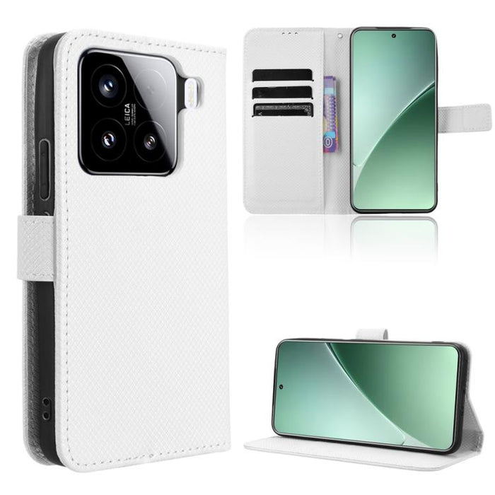 Funda de cuero para teléfono con textura de diamante, For Xiaomi 17 Ultra, For Xiaomi Poco M7 4G 171mm, For Xiaomi Civi 5 Pro 5G, For Xiaomi Poco C71 / Redmi A5 4G 171.7mm, For Xiaomi Poco F7 Pro 5G / F7 Ultra, For Xiaomi 15 Ultra                      ...