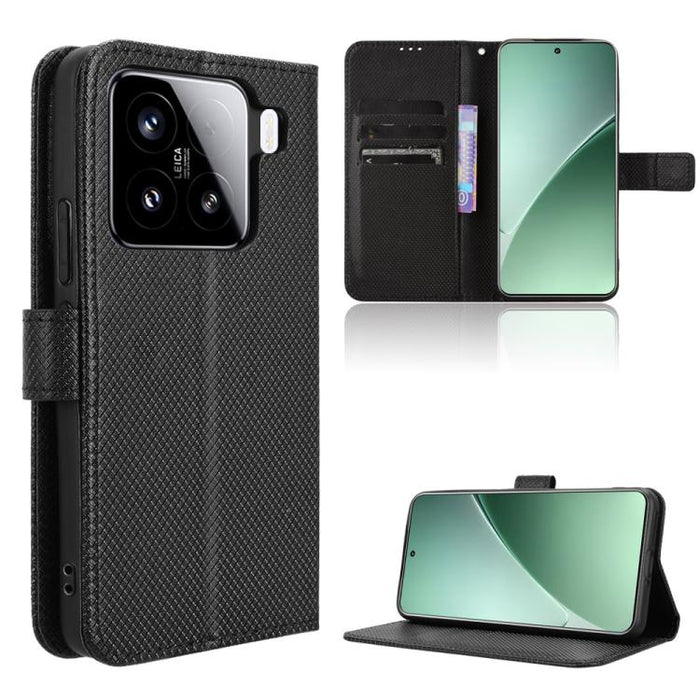 Funda de cuero para teléfono con textura de diamante, For Xiaomi 17 Ultra, For Xiaomi Poco M7 4G 171mm, For Xiaomi Civi 5 Pro 5G, For Xiaomi Poco C71 / Redmi A5 4G 171.7mm, For Xiaomi Poco F7 Pro 5G / F7 Ultra, For Xiaomi 15 Ultra                      ...