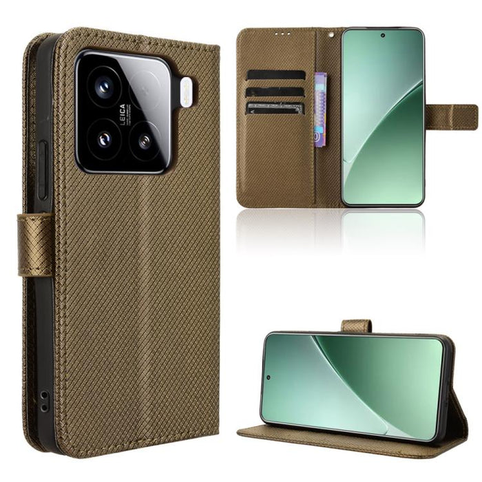 Funda de cuero para teléfono con textura de diamante, For Xiaomi 17 Ultra, For Xiaomi Poco M7 4G 171mm, For Xiaomi Civi 5 Pro 5G, For Xiaomi Poco C71 / Redmi A5 4G 171.7mm, For Xiaomi Poco F7 Pro 5G / F7 Ultra, For Xiaomi 15 Ultra                      ...