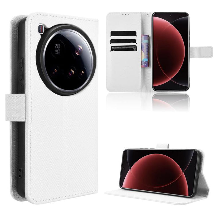 Funda de cuero para teléfono con textura de diamante, For Xiaomi 17 Ultra, For Xiaomi Poco M7 4G 171mm, For Xiaomi Civi 5 Pro 5G, For Xiaomi Poco C71 / Redmi A5 4G 171.7mm, For Xiaomi Poco F7 Pro 5G / F7 Ultra, For Xiaomi 15 Ultra                      ...
