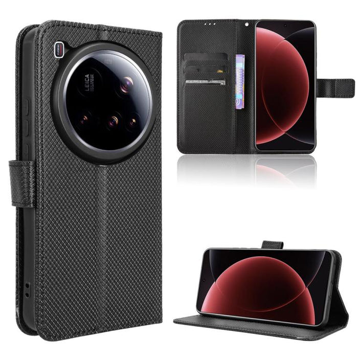 Funda de cuero para teléfono con textura de diamante, For Xiaomi 17 Ultra, For Xiaomi Poco M7 4G 171mm, For Xiaomi Civi 5 Pro 5G, For Xiaomi Poco C71 / Redmi A5 4G 171.7mm, For Xiaomi Poco F7 Pro 5G / F7 Ultra, For Xiaomi 15 Ultra                      ...