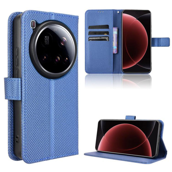Funda de cuero para teléfono con textura de diamante, For Xiaomi 17 Ultra, For Xiaomi Poco M7 4G 171mm, For Xiaomi Civi 5 Pro 5G, For Xiaomi Poco C71 / Redmi A5 4G 171.7mm, For Xiaomi Poco F7 Pro 5G / F7 Ultra, For Xiaomi 15 Ultra                      ...