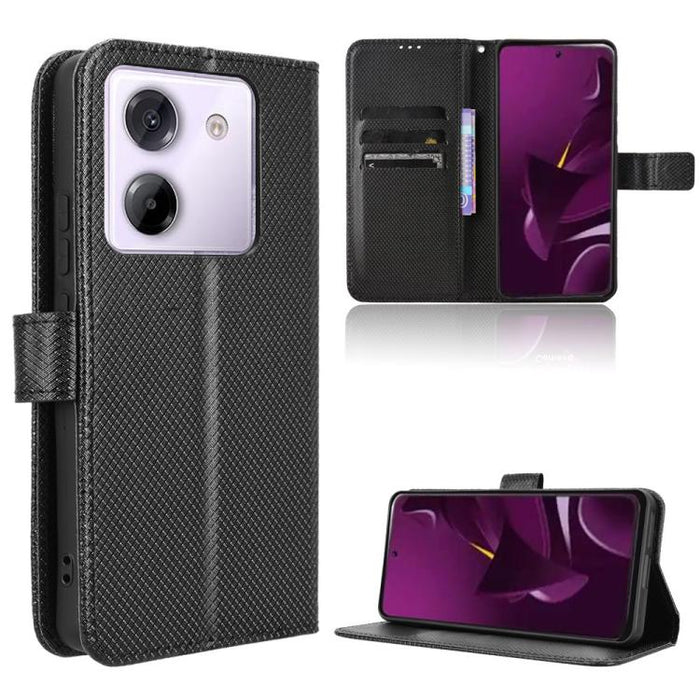 Funda de cuero para teléfono con textura de diamante, For Xiaomi 17 Ultra, For Xiaomi Poco M7 4G 171mm, For Xiaomi Civi 5 Pro 5G, For Xiaomi Poco C71 / Redmi A5 4G 171.7mm, For Xiaomi Poco F7 Pro 5G / F7 Ultra, For Xiaomi 15 Ultra                      ...