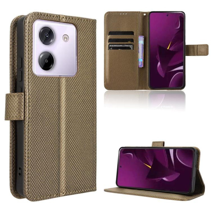 Funda de cuero para teléfono con textura de diamante, For Xiaomi 17 Ultra, For Xiaomi Poco M7 4G 171mm, For Xiaomi Civi 5 Pro 5G, For Xiaomi Poco C71 / Redmi A5 4G 171.7mm, For Xiaomi Poco F7 Pro 5G / F7 Ultra, For Xiaomi 15 Ultra                      ...