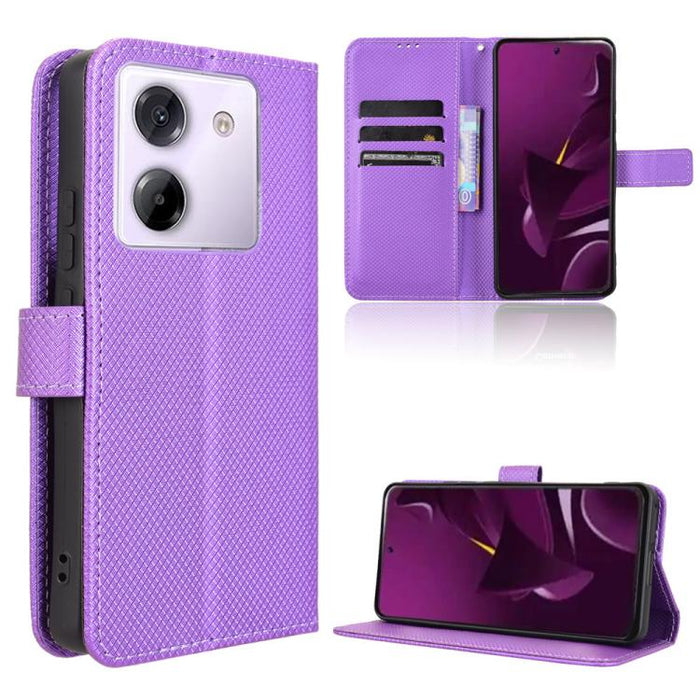 Funda de cuero para teléfono con textura de diamante, For Xiaomi 17 Ultra, For Xiaomi Poco M7 4G 171mm, For Xiaomi Civi 5 Pro 5G, For Xiaomi Poco C71 / Redmi A5 4G 171.7mm, For Xiaomi Poco F7 Pro 5G / F7 Ultra, For Xiaomi 15 Ultra                      ...