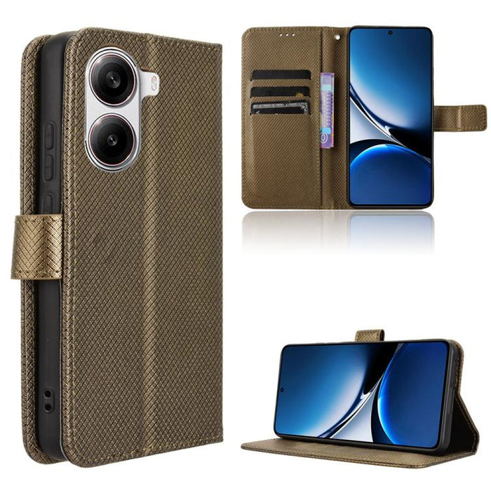 Funda de cuero para teléfono con textura de diamante, For Xiaomi 17 Ultra, For Xiaomi Poco M7 4G 171mm, For Xiaomi Civi 5 Pro 5G, For Xiaomi Poco C71 / Redmi A5 4G 171.7mm, For Xiaomi Poco F7 Pro 5G / F7 Ultra, For Xiaomi 15 Ultra                      ...