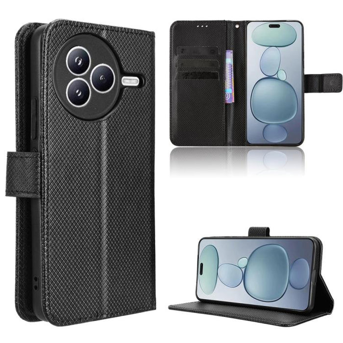 Funda de cuero para teléfono con textura de diamante, For Xiaomi 17 Ultra, For Xiaomi Poco M7 4G 171mm, For Xiaomi Civi 5 Pro 5G, For Xiaomi Poco C71 / Redmi A5 4G 171.7mm, For Xiaomi Poco F7 Pro 5G / F7 Ultra, For Xiaomi 15 Ultra                      ...