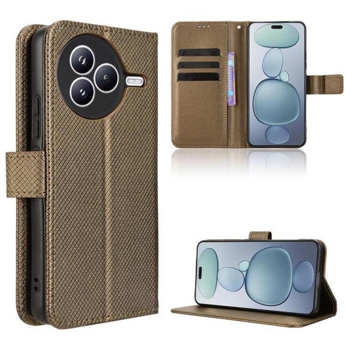 Funda de cuero para teléfono con textura de diamante, For Xiaomi 17 Ultra, For Xiaomi Poco M7 4G 171mm, For Xiaomi Civi 5 Pro 5G, For Xiaomi Poco C71 / Redmi A5 4G 171.7mm, For Xiaomi Poco F7 Pro 5G / F7 Ultra, For Xiaomi 15 Ultra                      ...