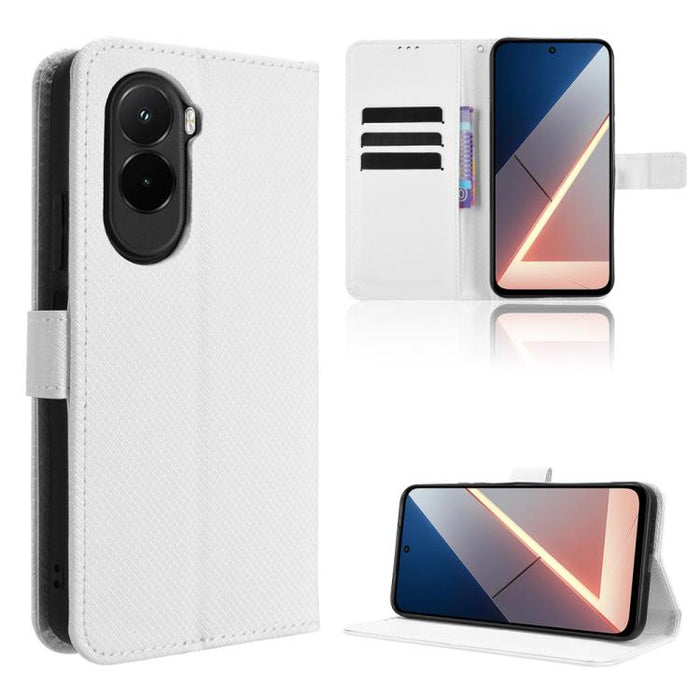 Funda de cuero para teléfono con textura de diamante, For Xiaomi 17 Ultra, For Xiaomi Poco M7 4G 171mm, For Xiaomi Civi 5 Pro 5G, For Xiaomi Poco C71 / Redmi A5 4G 171.7mm, For Xiaomi Poco F7 Pro 5G / F7 Ultra, For Xiaomi 15 Ultra                      ...