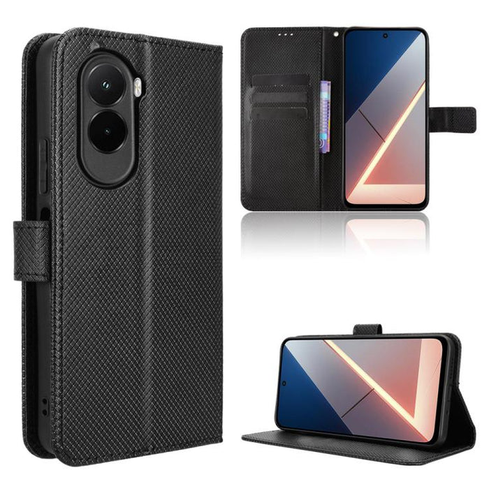 Funda de cuero para teléfono con textura de diamante, For Xiaomi 17 Ultra, For Xiaomi Poco M7 4G 171mm, For Xiaomi Civi 5 Pro 5G, For Xiaomi Poco C71 / Redmi A5 4G 171.7mm, For Xiaomi Poco F7 Pro 5G / F7 Ultra, For Xiaomi 15 Ultra                      ...