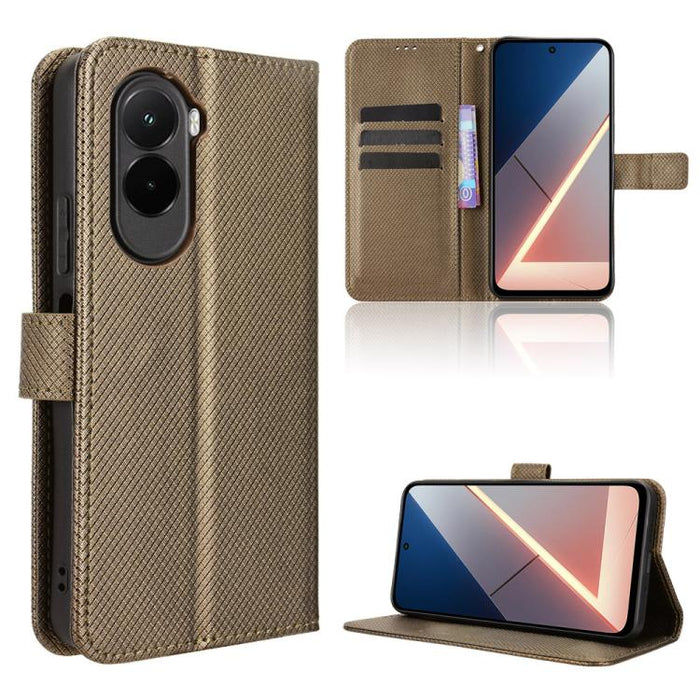 Funda de cuero para teléfono con textura de diamante, For Xiaomi 17 Ultra, For Xiaomi Poco M7 4G 171mm, For Xiaomi Civi 5 Pro 5G, For Xiaomi Poco C71 / Redmi A5 4G 171.7mm, For Xiaomi Poco F7 Pro 5G / F7 Ultra, For Xiaomi 15 Ultra                      ...