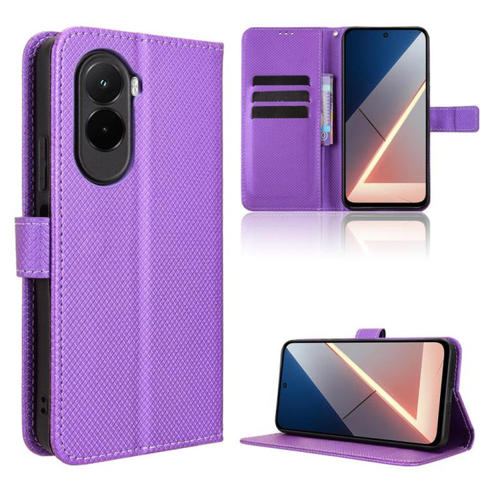 Funda de cuero para teléfono con textura de diamante, For Xiaomi 17 Ultra, For Xiaomi Poco M7 4G 171mm, For Xiaomi Civi 5 Pro 5G, For Xiaomi Poco C71 / Redmi A5 4G 171.7mm, For Xiaomi Poco F7 Pro 5G / F7 Ultra, For Xiaomi 15 Ultra                      ...