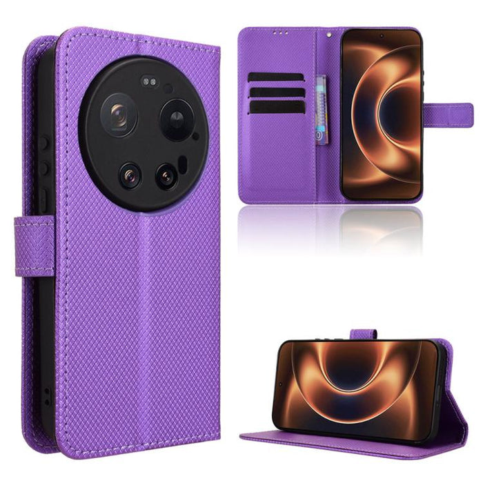 Funda de cuero para teléfono con textura de diamante, For Xiaomi 17 Ultra, For Xiaomi Poco M7 4G 171mm, For Xiaomi Civi 5 Pro 5G, For Xiaomi Poco C71 / Redmi A5 4G 171.7mm, For Xiaomi Poco F7 Pro 5G / F7 Ultra, For Xiaomi 15 Ultra                      ...