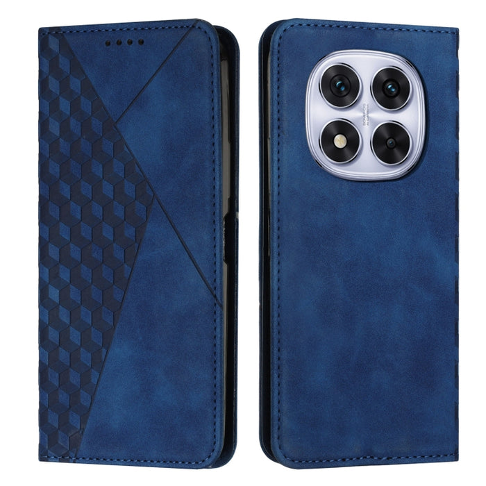 Funda de cuero magnética para teléfono con tacto de piel y empalme de diamantes, For Redmi Note 14 4G 163.25mm, For Redmi Note 14 5G Global, For Redmi 14C 4G