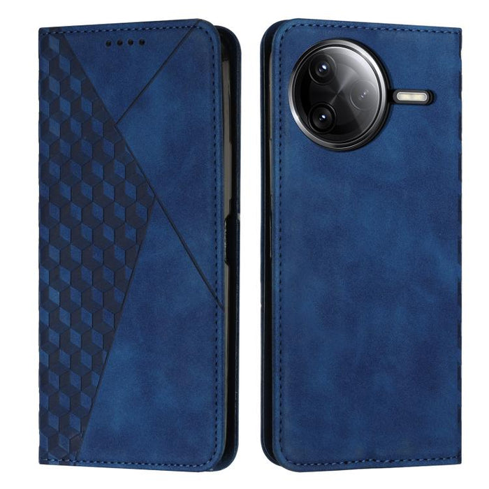 Funda de cuero magnética para teléfono con tacto de piel y empalme de diamantes, For Redmi Note 14 4G 163.25mm, For Redmi Note 14 5G Global, For Redmi 14C 4G