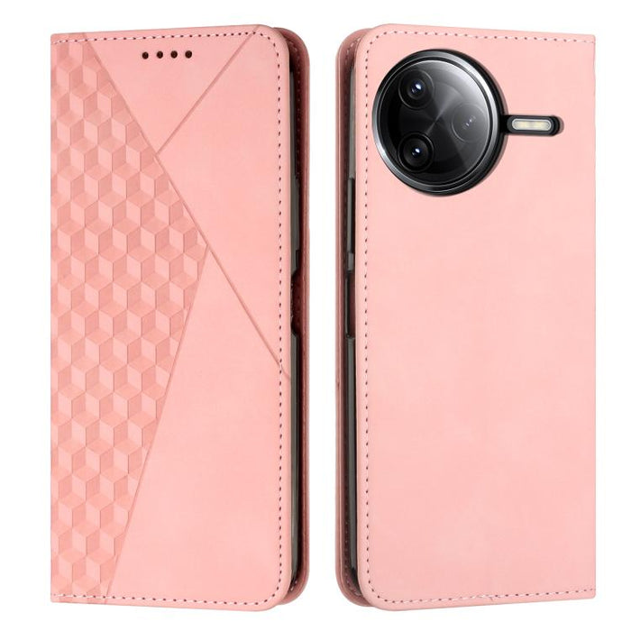 Funda de cuero magnética para teléfono con tacto de piel y empalme de diamantes, For Redmi Note 14 4G 163.25mm, For Redmi Note 14 5G Global, For Redmi 14C 4G