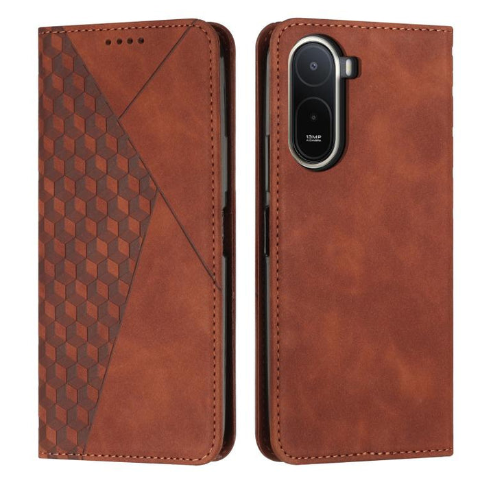 Funda de cuero magnética para teléfono con tacto de piel y empalme de diamantes, For Redmi 15a 5G, For Redmi A7 Pro 4G 171mm, For Redmi Turbo 5 Max / Poco X8 Pro Max 5G, For Redmi Turbo 5 / Poco X8 Pro 5G, For Redmi Note 15 Pro+ 5G Global 163.3mm      ...