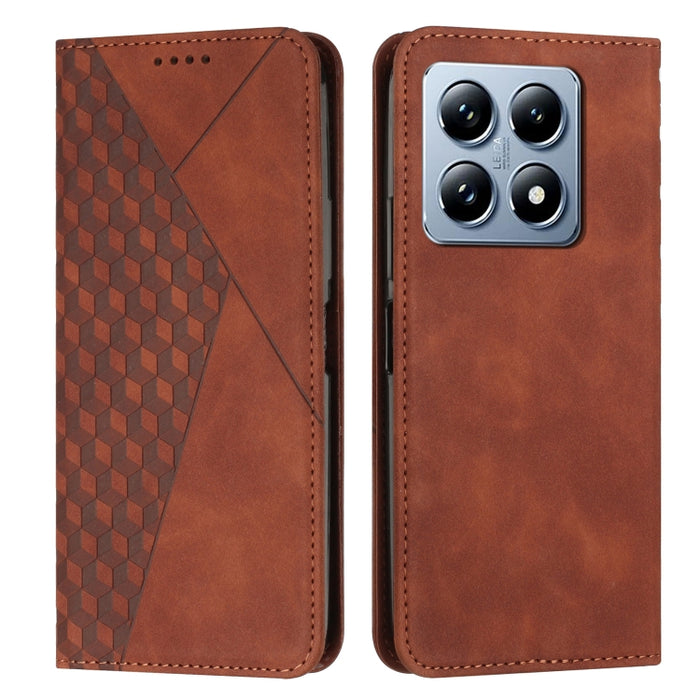 Funda de cuero magnética para teléfono con tacto de piel y empalme de diamantes, For Xiaomi 17T Pro 5G, For Xiaomi 17T 5G, For Xiaomi 17 Ultra, For Xiaomi 17 Pro Max, For Xiaomi 17 Pro, For Xiaomi 17, For Xiaomi Poco M7 4G 169mm, For Xiaomi 15T Pro    ...