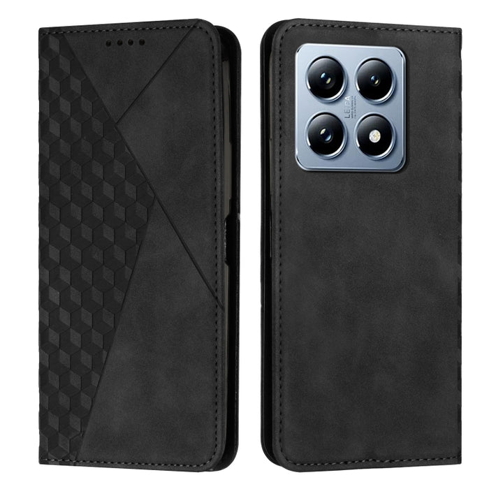 Funda de cuero magnética para teléfono con tacto de piel y empalme de diamantes, For Xiaomi 17T Pro 5G, For Xiaomi 17T 5G, For Xiaomi 17 Ultra, For Xiaomi 17 Pro Max, For Xiaomi 17 Pro, For Xiaomi 17, For Xiaomi Poco M7 4G 169mm, For Xiaomi 15T Pro    ...