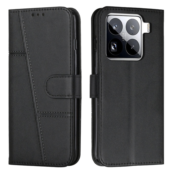 Funda para teléfono de piel con textura de becerro y hebilla cosida, For Xiaomi 17 Ultra, For Xiaomi 17 Pro Max, For Xiaomi 17 Pro, For Xiaomi 17, For Xiaomi Poco M7 4G 169mm, For Xiaomi 15T Pro, For Xiaomi 15T, For Xiaomi Poco F7                      ...