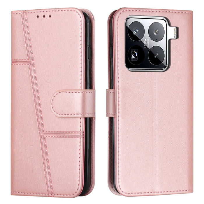 Funda para teléfono de piel con textura de becerro y hebilla cosida, For Xiaomi 17 Ultra, For Xiaomi 17 Pro Max, For Xiaomi 17 Pro, For Xiaomi 17, For Xiaomi Poco M7 4G 169mm, For Xiaomi 15T Pro, For Xiaomi 15T, For Xiaomi Poco F7                      ...