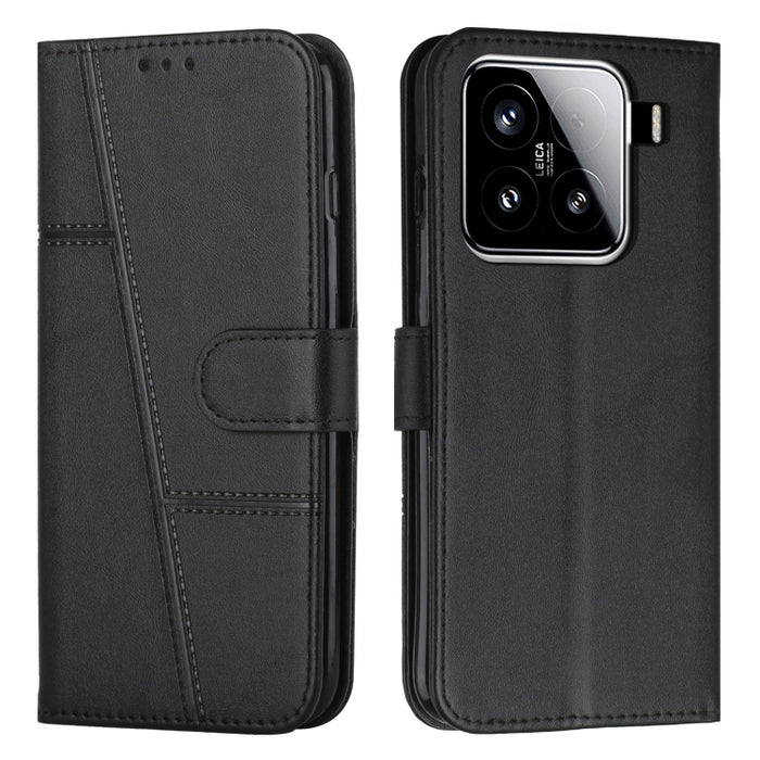 Funda para teléfono de piel con textura de becerro y hebilla cosida, For Xiaomi 17 Ultra, For Xiaomi 17 Pro Max, For Xiaomi 17 Pro, For Xiaomi 17, For Xiaomi Poco M7 4G 169mm, For Xiaomi 15T Pro, For Xiaomi 15T, For Xiaomi Poco F7                      ...