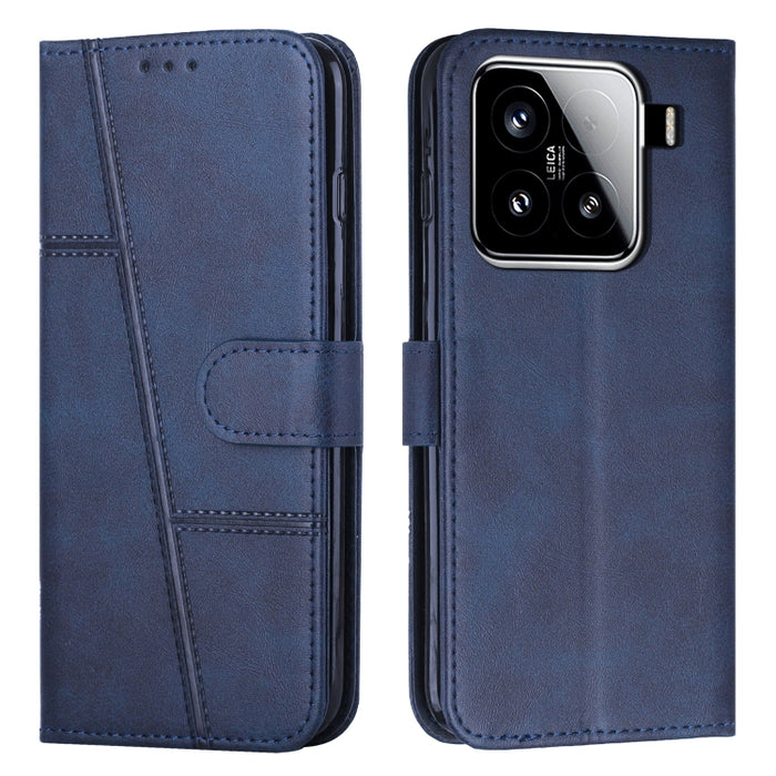 Funda para teléfono de piel con textura de becerro y hebilla cosida, For Xiaomi 17 Ultra, For Xiaomi 17 Pro Max, For Xiaomi 17 Pro, For Xiaomi 17, For Xiaomi Poco M7 4G 169mm, For Xiaomi 15T Pro, For Xiaomi 15T, For Xiaomi Poco F7                      ...