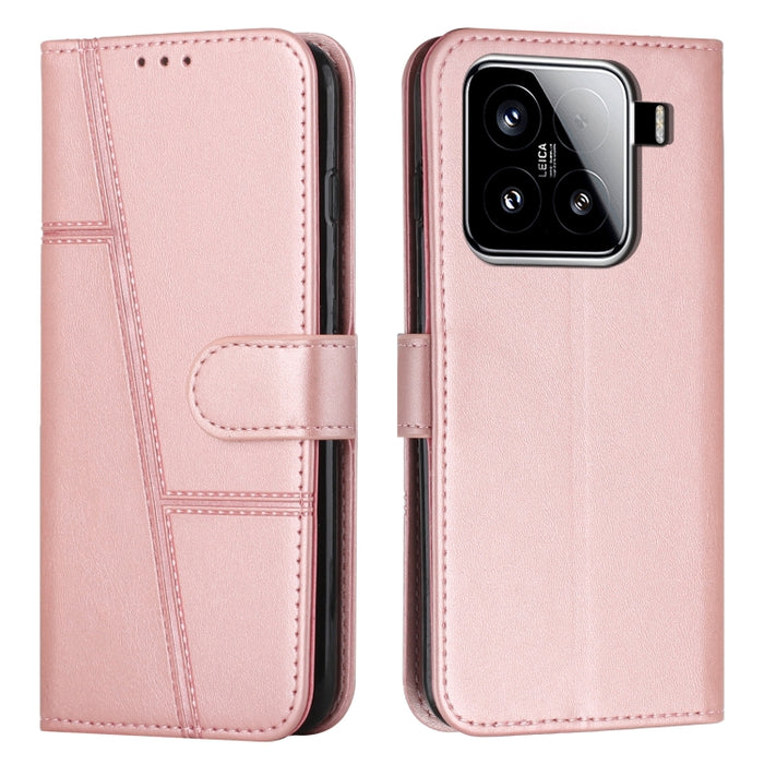 Funda para teléfono de piel con textura de becerro y hebilla cosida, For Xiaomi 17 Ultra, For Xiaomi 17 Pro Max, For Xiaomi 17 Pro, For Xiaomi 17, For Xiaomi Poco M7 4G 169mm, For Xiaomi 15T Pro, For Xiaomi 15T, For Xiaomi Poco F7                      ...