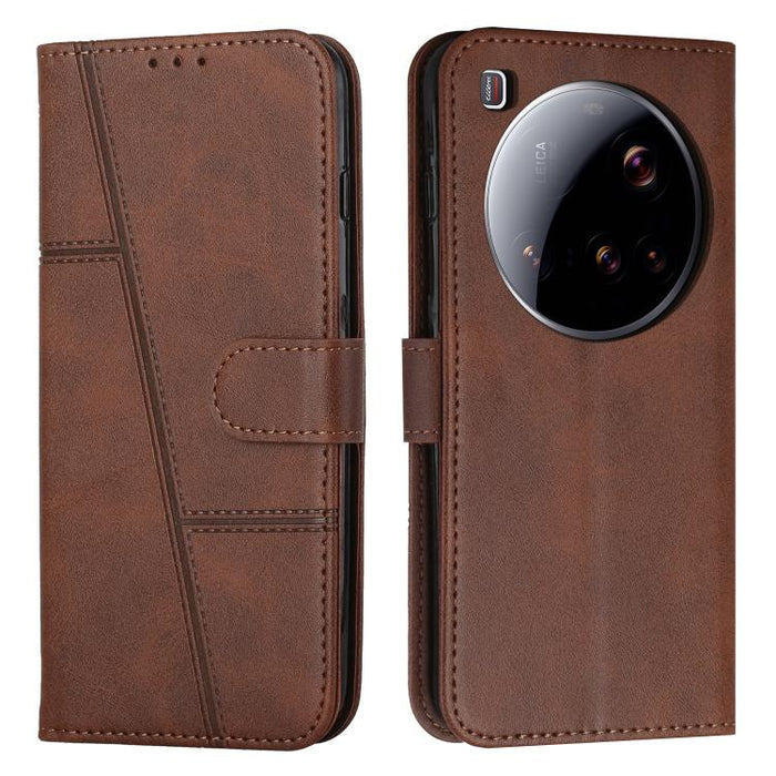 Funda para teléfono de piel con textura de becerro y hebilla cosida, For Xiaomi 17 Ultra, For Xiaomi 17 Pro Max, For Xiaomi 17 Pro, For Xiaomi 17, For Xiaomi Poco M7 4G 169mm, For Xiaomi 15T Pro, For Xiaomi 15T, For Xiaomi Poco F7                      ...