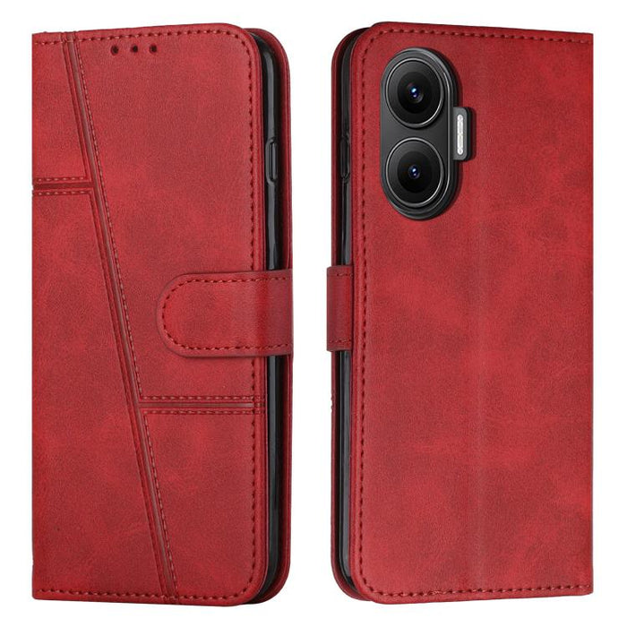 Funda para teléfono de piel con textura de becerro y hebilla cosida, For Xiaomi 17 Ultra, For Xiaomi 17 Pro Max, For Xiaomi 17 Pro, For Xiaomi 17, For Xiaomi Poco M7 4G 169mm, For Xiaomi 15T Pro, For Xiaomi 15T, For Xiaomi Poco F7                      ...