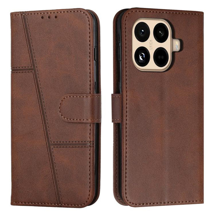 Funda para teléfono de piel con textura de becerro y hebilla cosida, For Xiaomi 17 Ultra, For Xiaomi 17 Pro Max, For Xiaomi 17 Pro, For Xiaomi 17, For Xiaomi Poco M7 4G 169mm, For Xiaomi 15T Pro, For Xiaomi 15T, For Xiaomi Poco F7                      ...