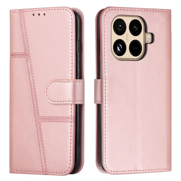 Funda para teléfono de piel con textura de becerro y hebilla cosida, For Xiaomi 17 Ultra, For Xiaomi 17 Pro Max, For Xiaomi 17 Pro, For Xiaomi 17, For Xiaomi Poco M7 4G 169mm, For Xiaomi 15T Pro, For Xiaomi 15T, For Xiaomi Poco F7                      ...